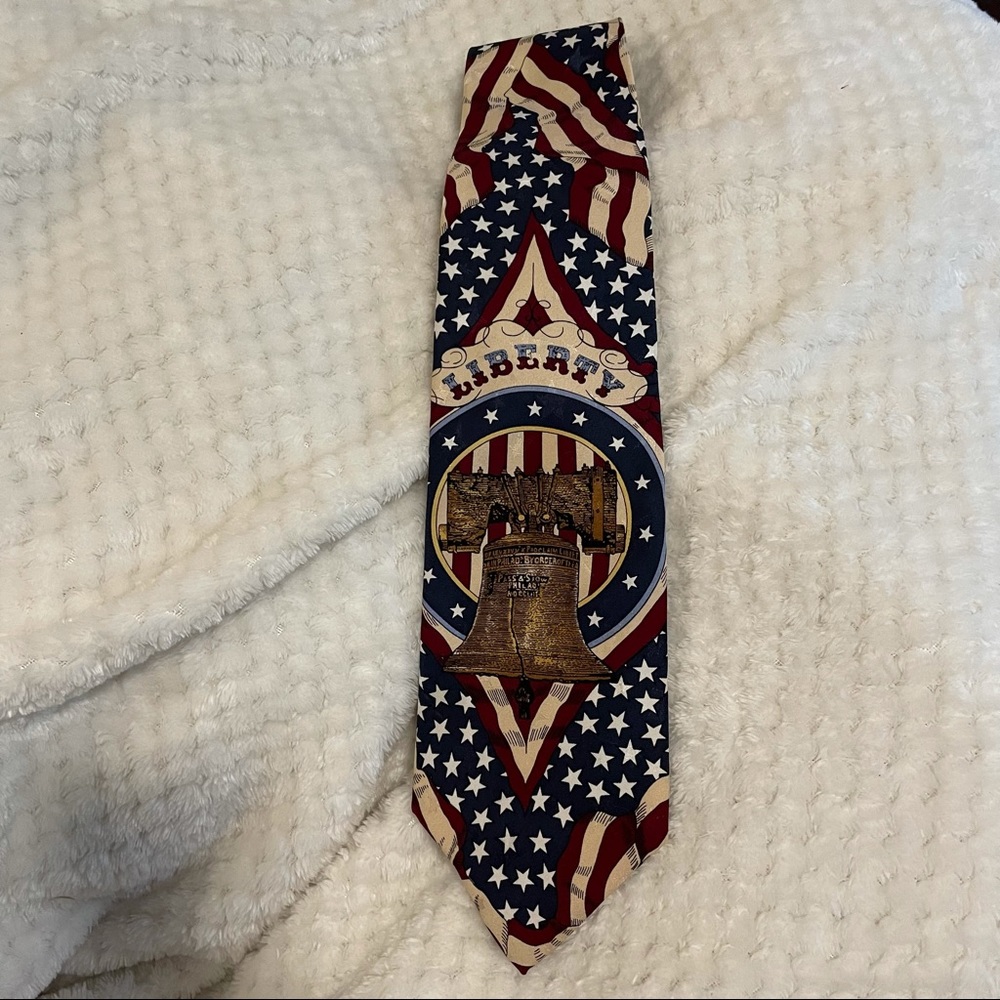 Men’s Payriotic Tango TM Let Freedom Ring Necktie 100% Silk